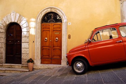 fiat 500 in Montalcino