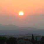 september dawn in tuscany